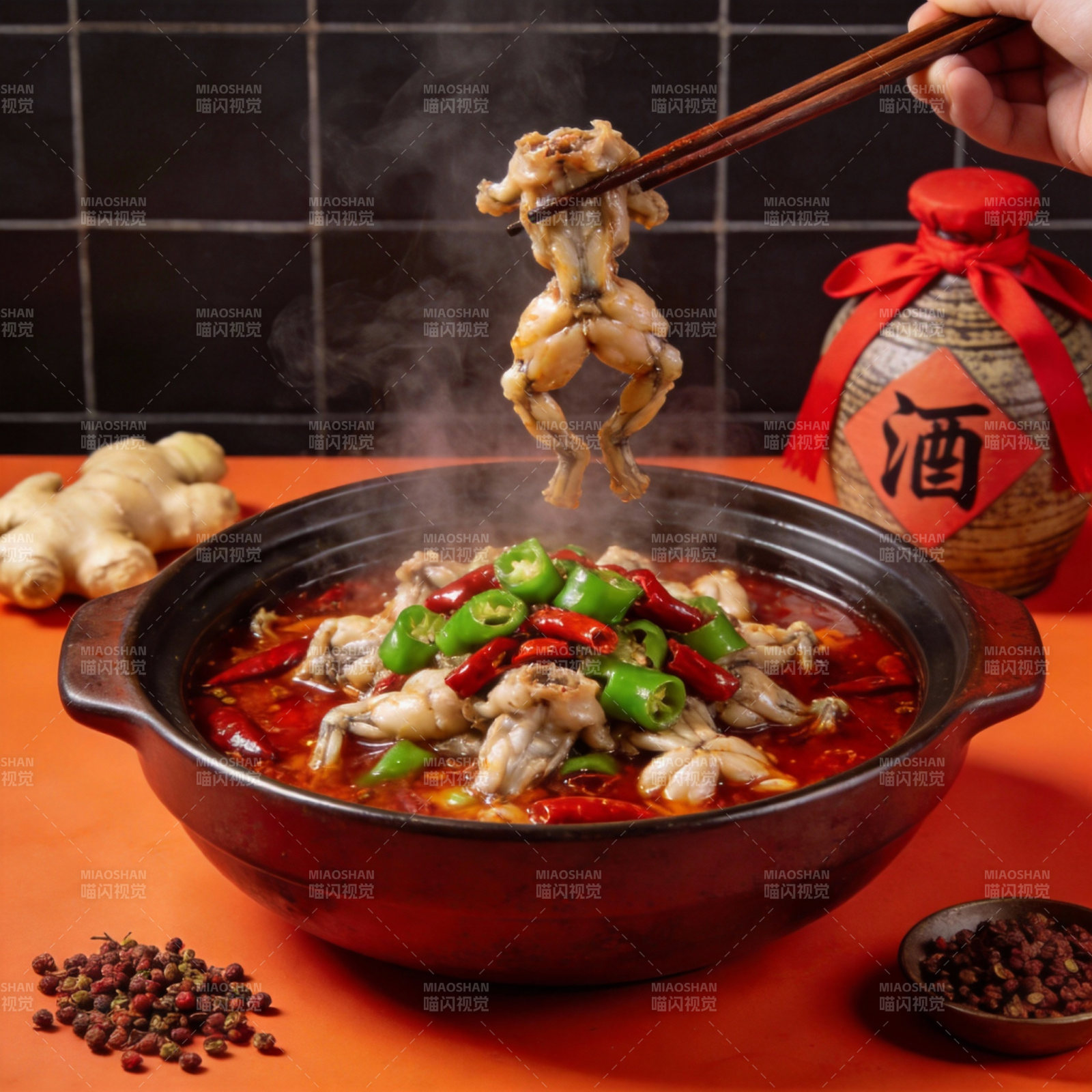 辣炒牛蛙 香辣诱人图片