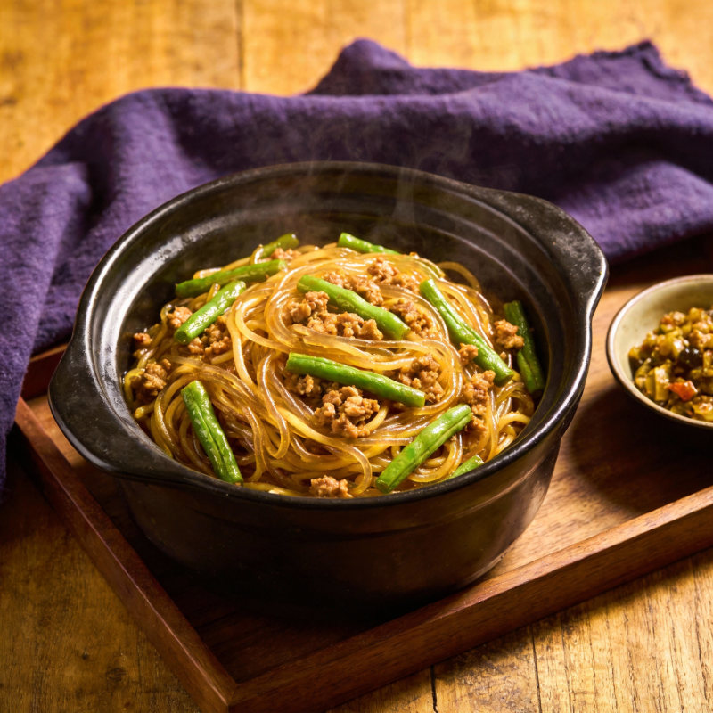 热腾腾的肉酱意面图片