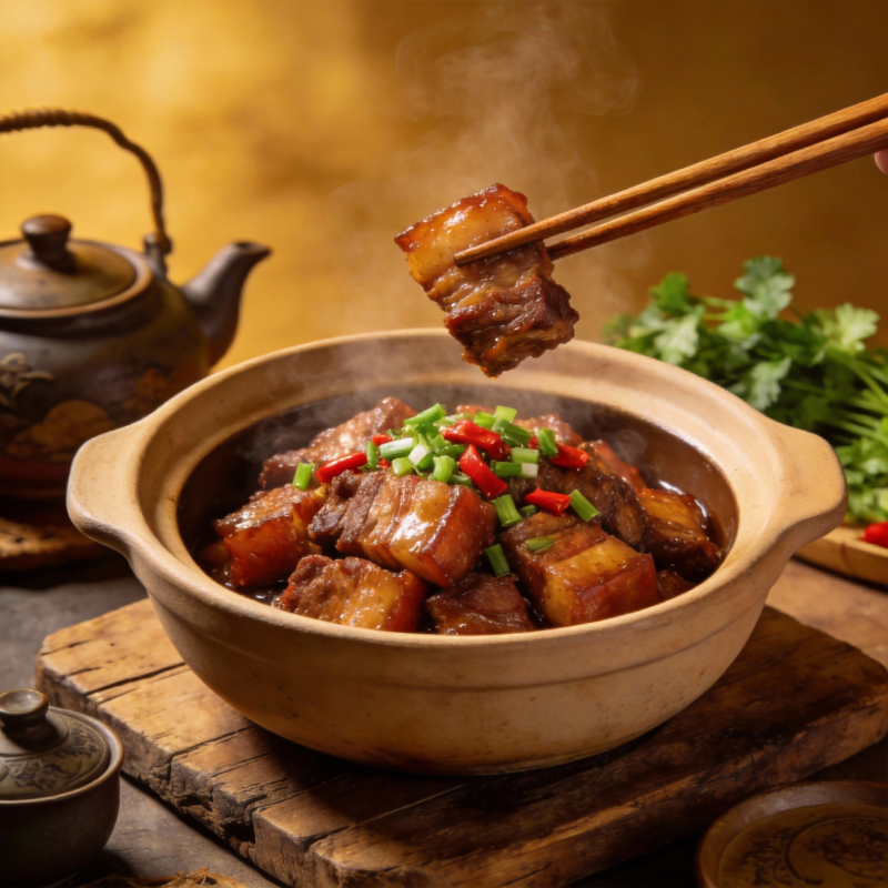 红烧肉 热气腾腾图片