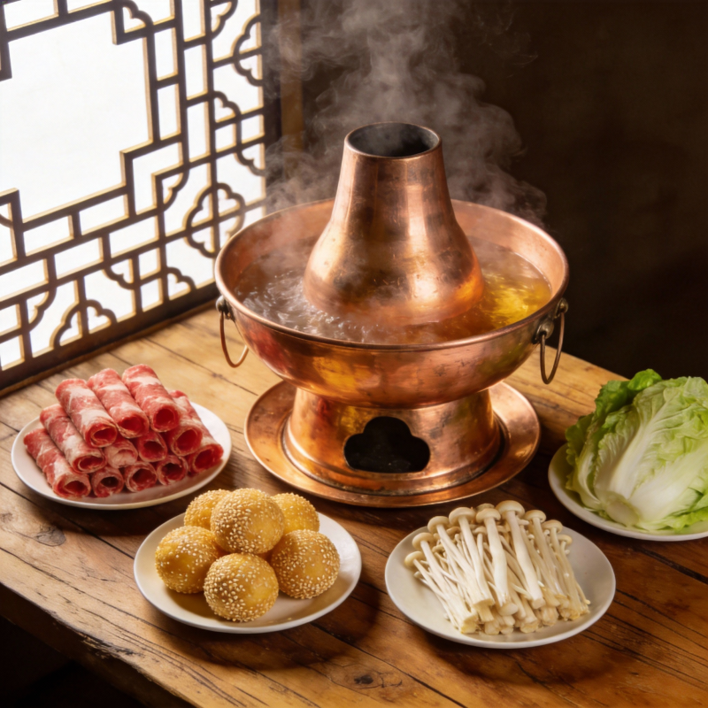 铜锅涮肉宴图片
