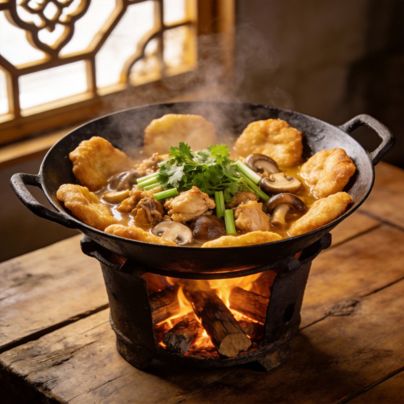 热气腾腾的火锅图片