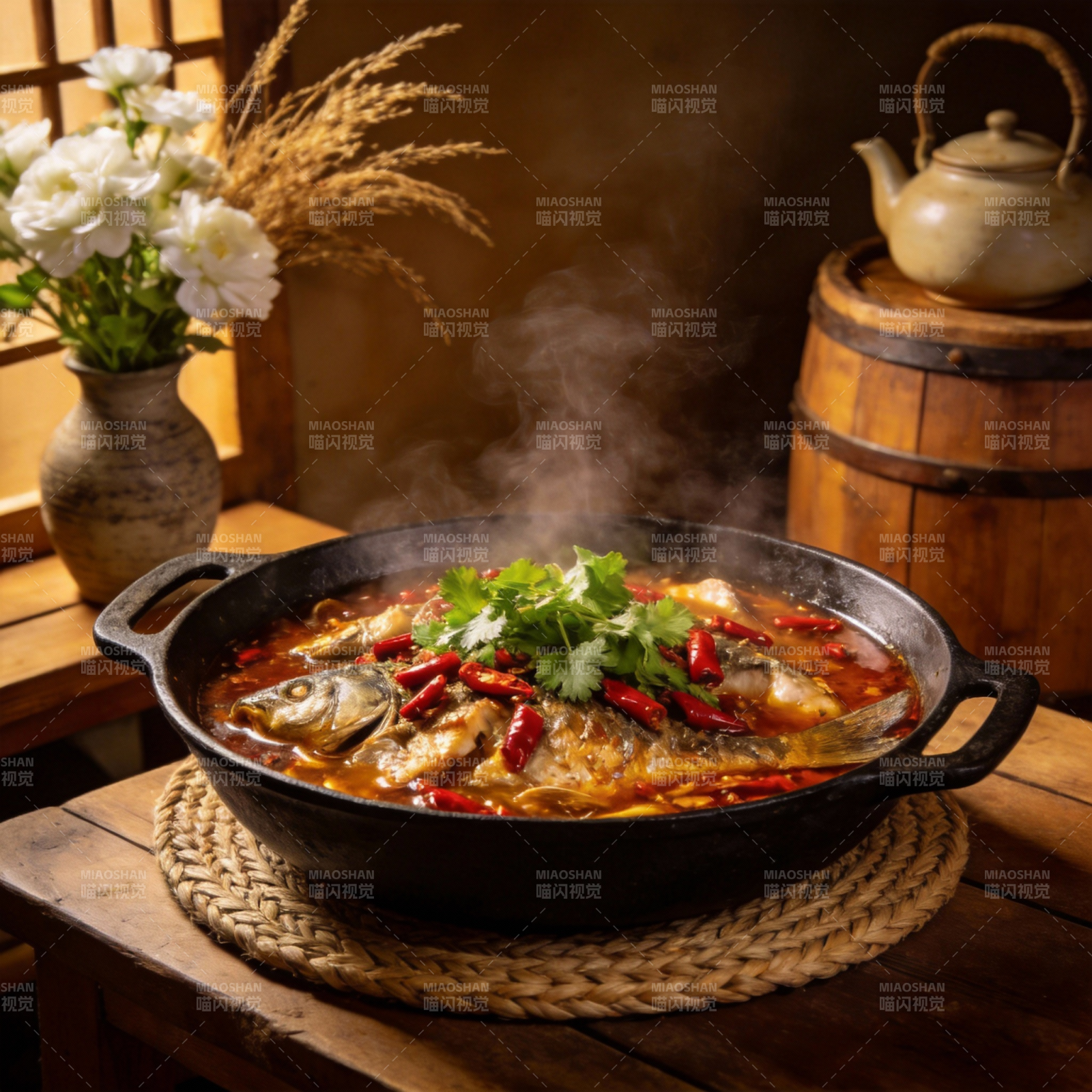 热辣鱼锅飘香图片