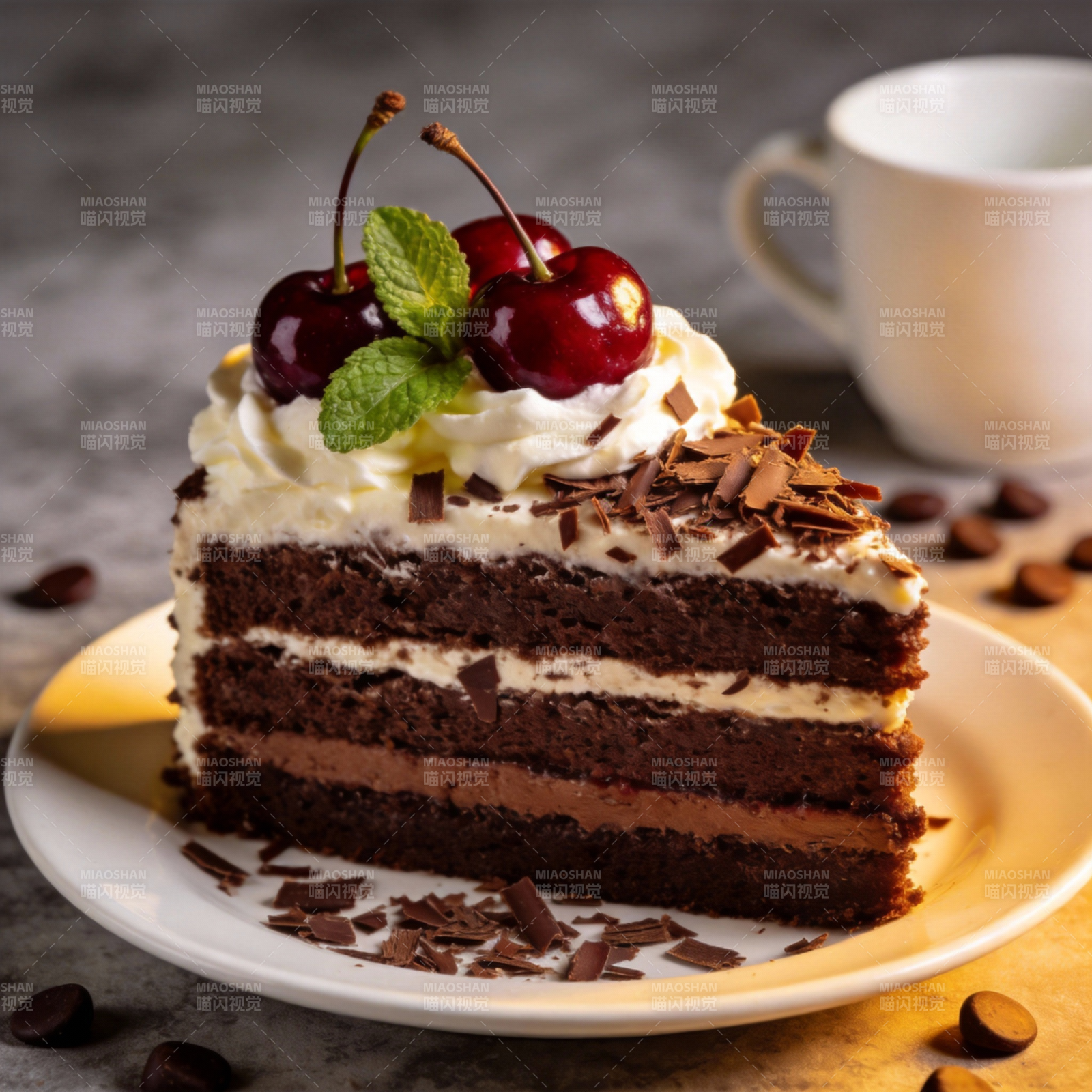 巧克力樱桃蛋糕图片