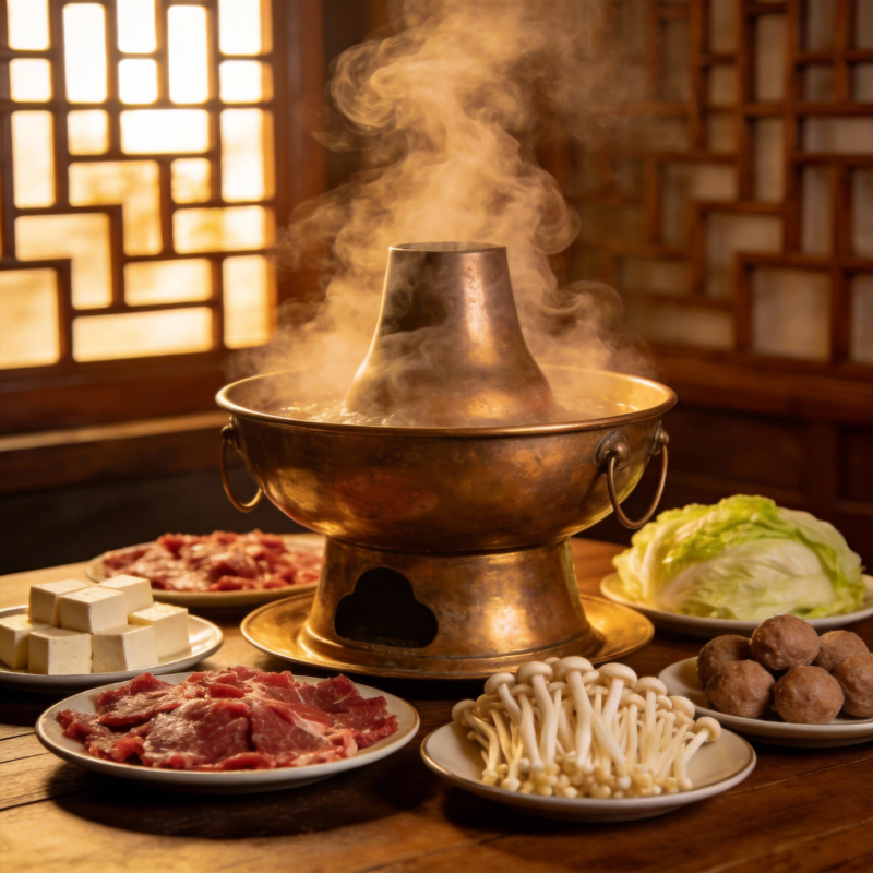 热气腾腾火锅宴图片