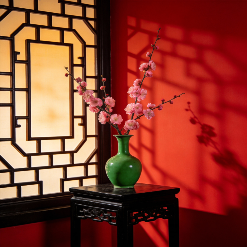 梅影映窗 春意浓图片