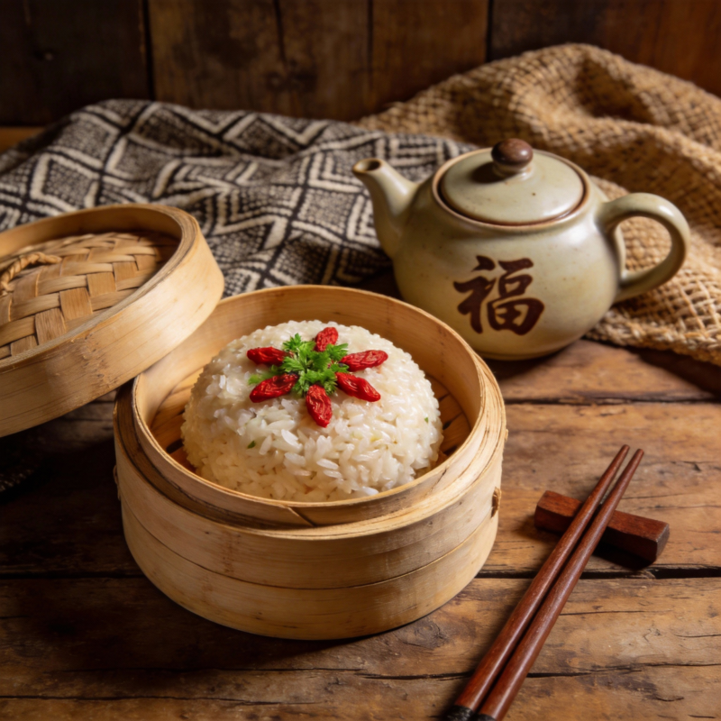 蒸饭配茶香图片