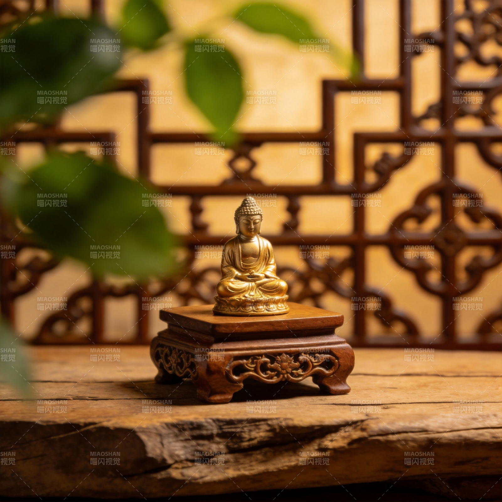 佛像静坐 禅意悠然图片