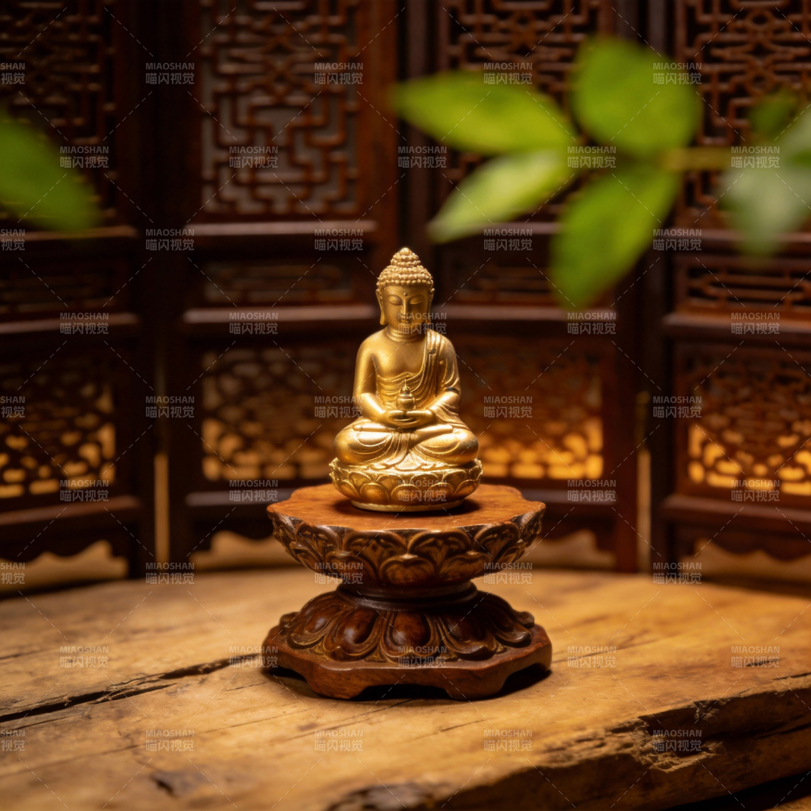 佛像静坐 禅意悠然图片