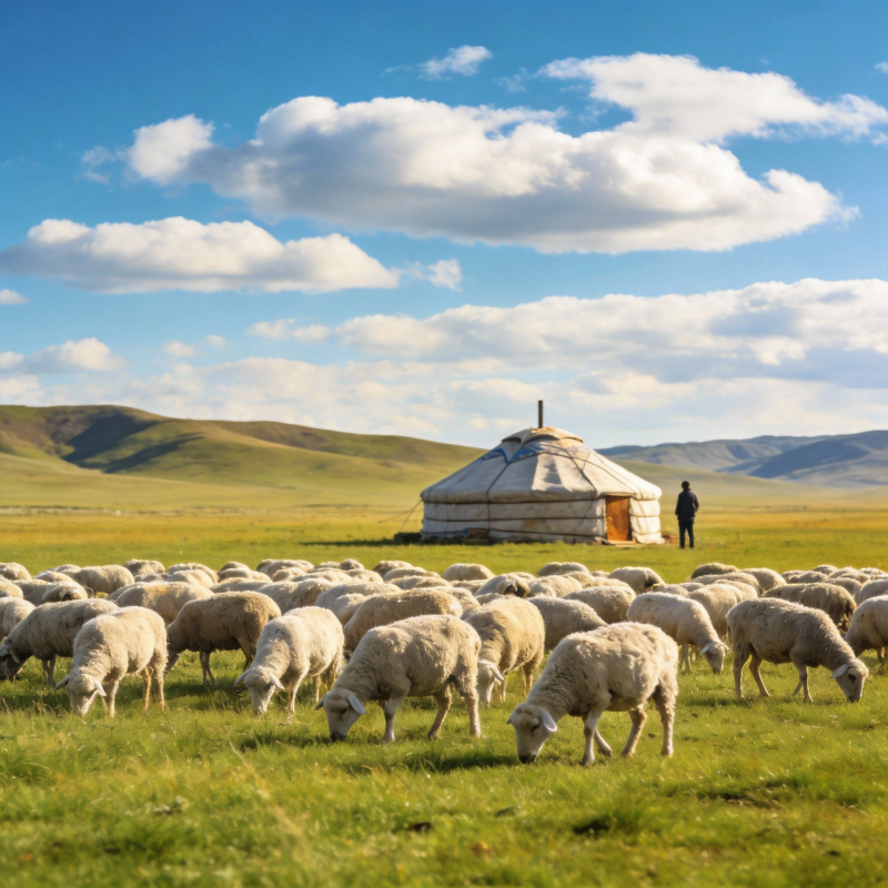 草原牧羊图图片