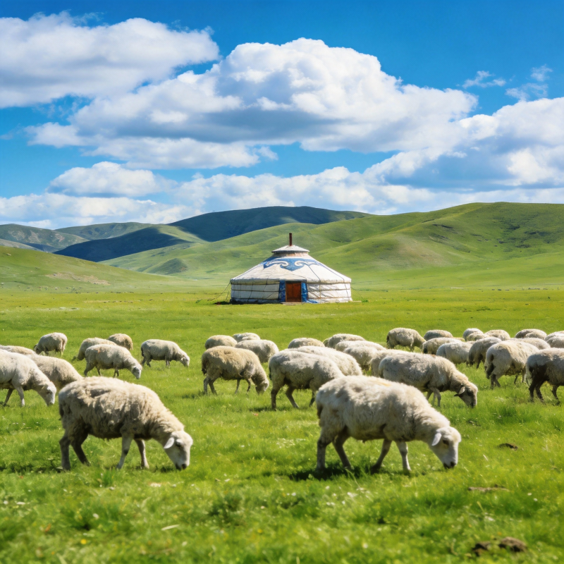 草原牧羊图图片