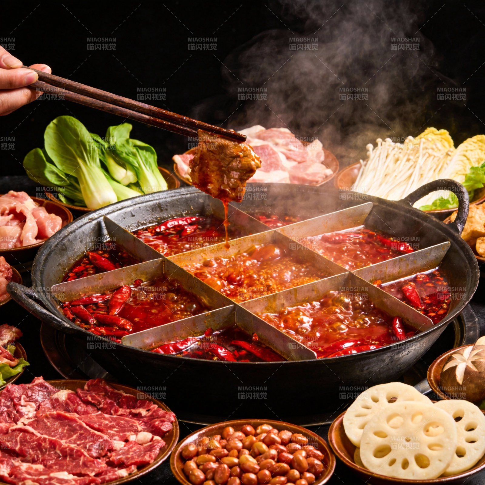麻辣火锅盛宴图片