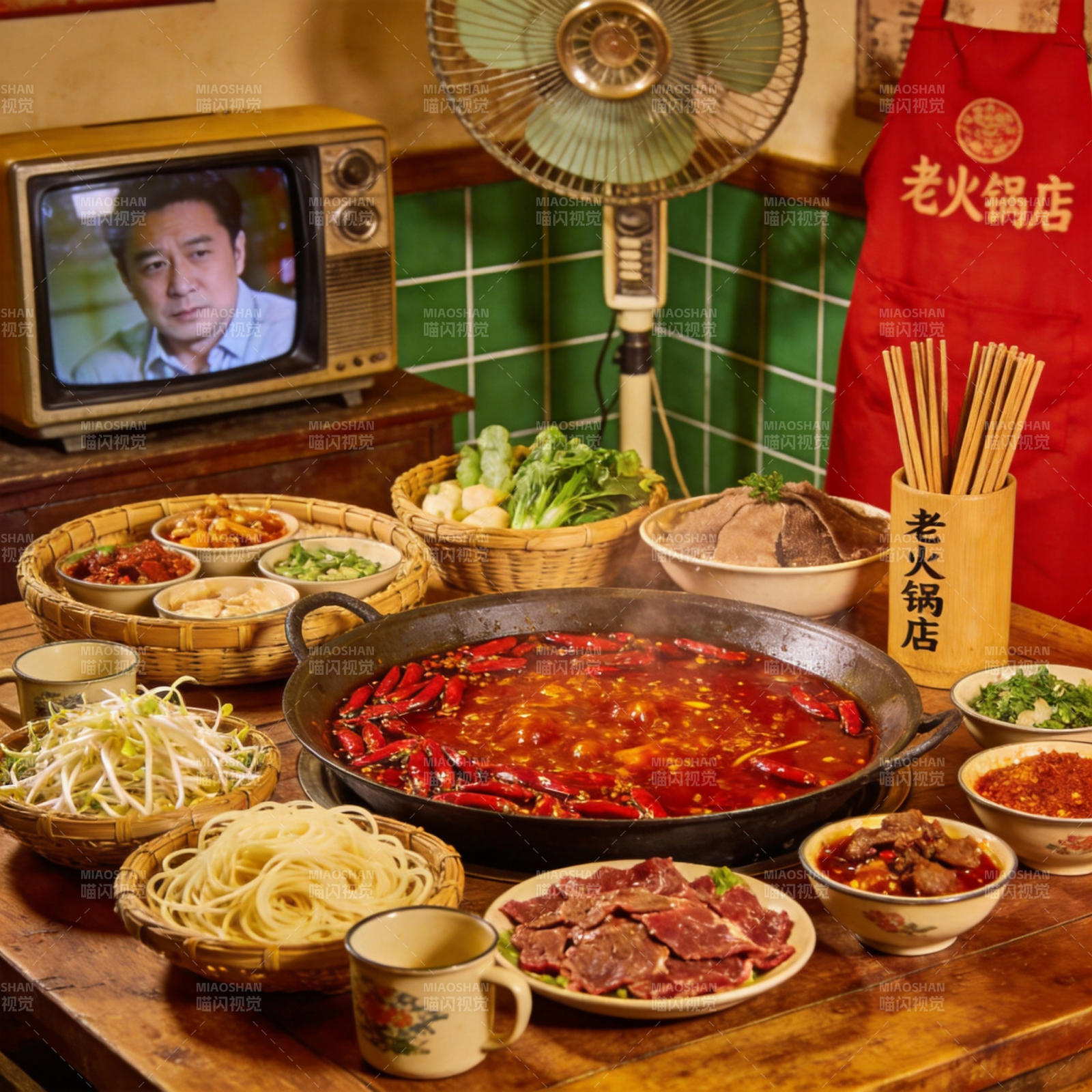 老火锅店美食盛宴图片