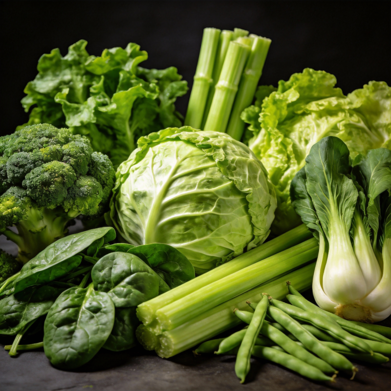 新鲜绿蔬拼盘图片