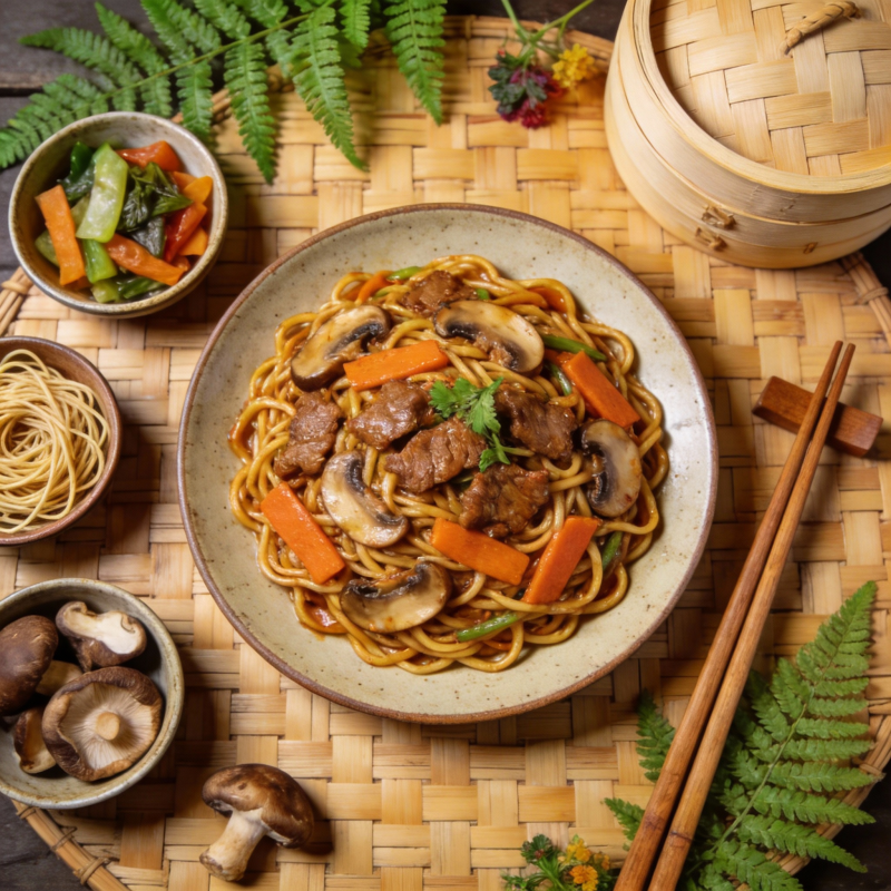 美味牛肉炒面图片