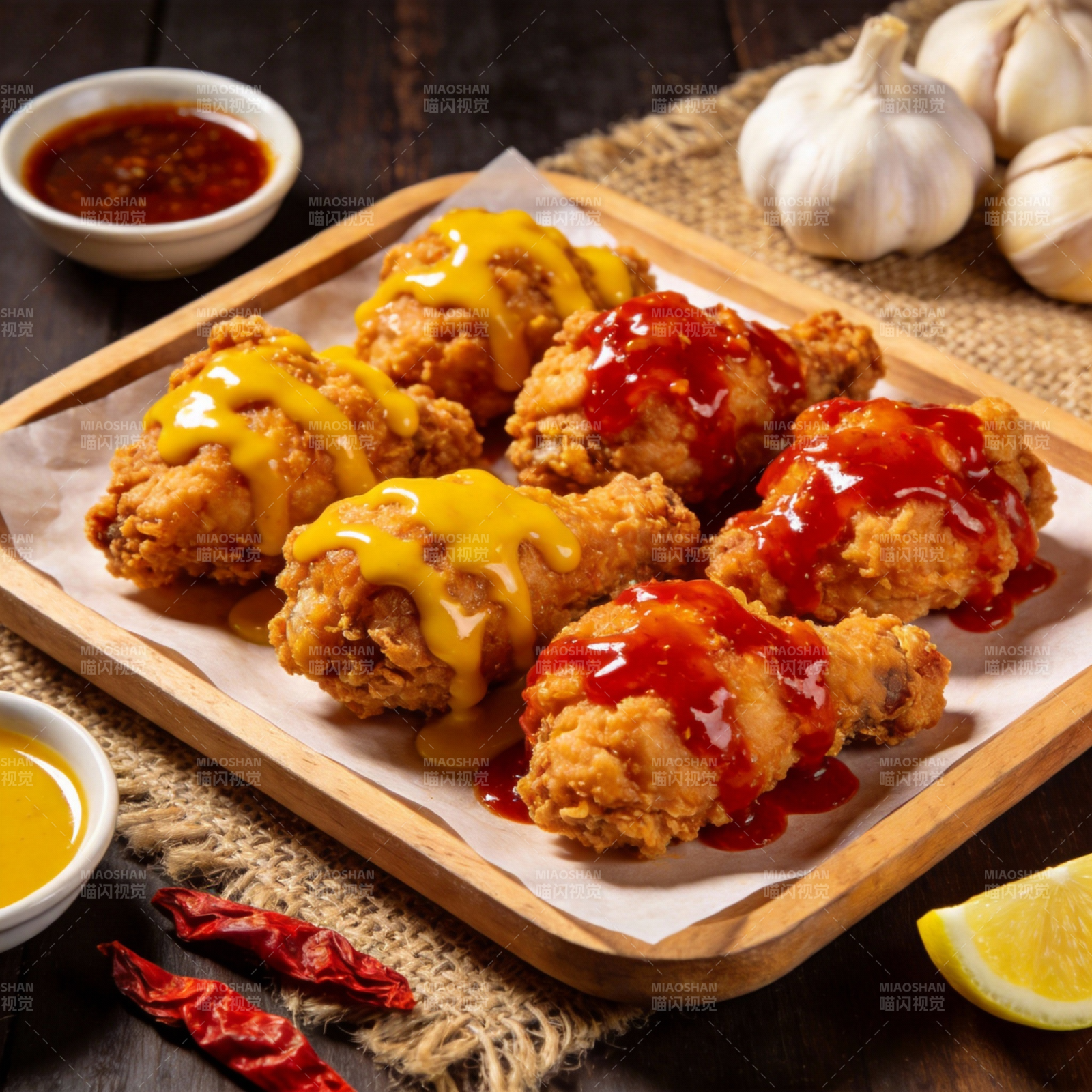 辣味炸鸡翅图片
