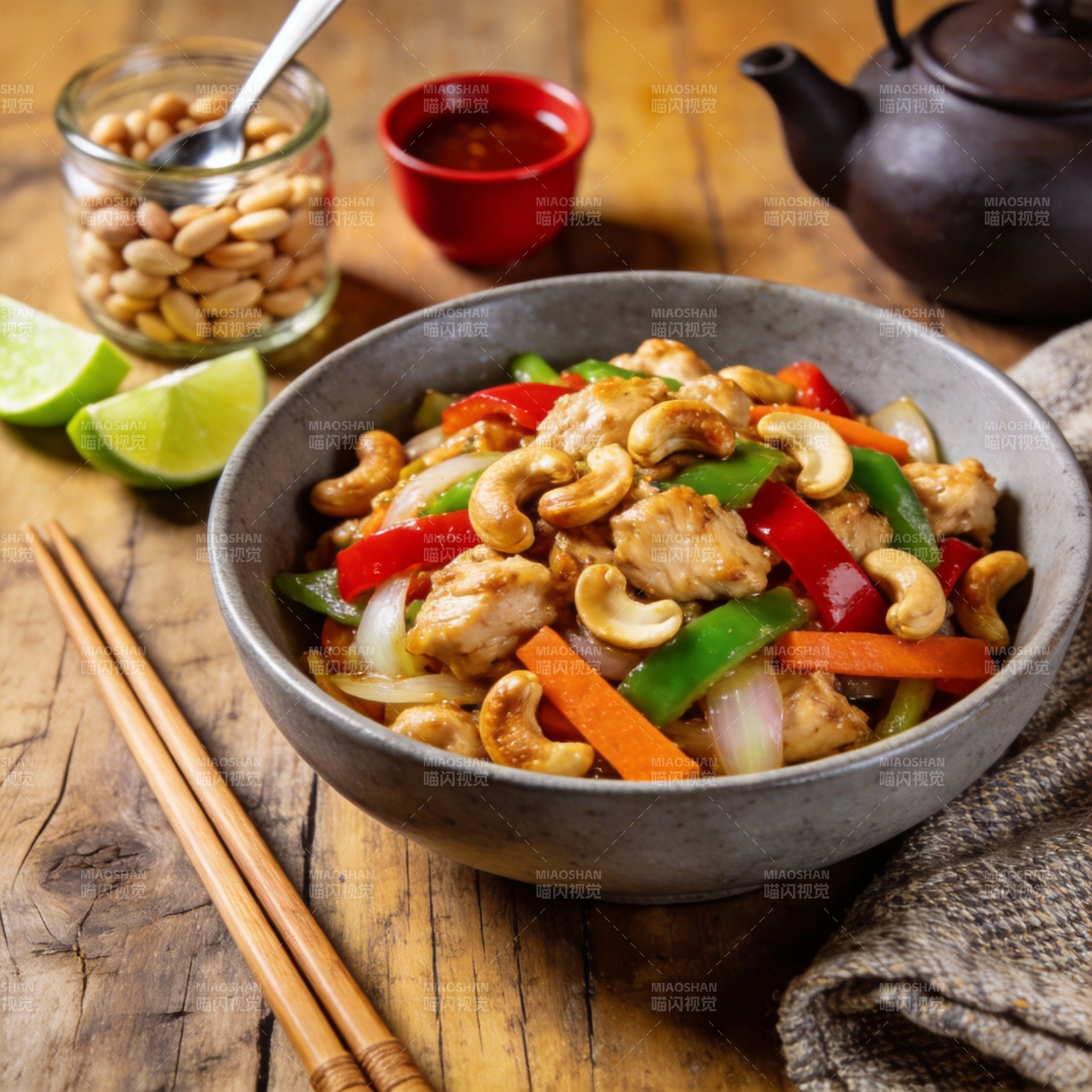 腰果鸡丁炒菜图片