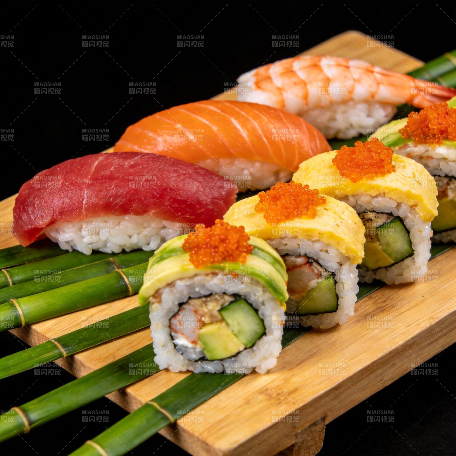美味寿司拼盘图片