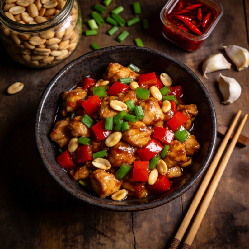 宫保鸡丁配花生图片