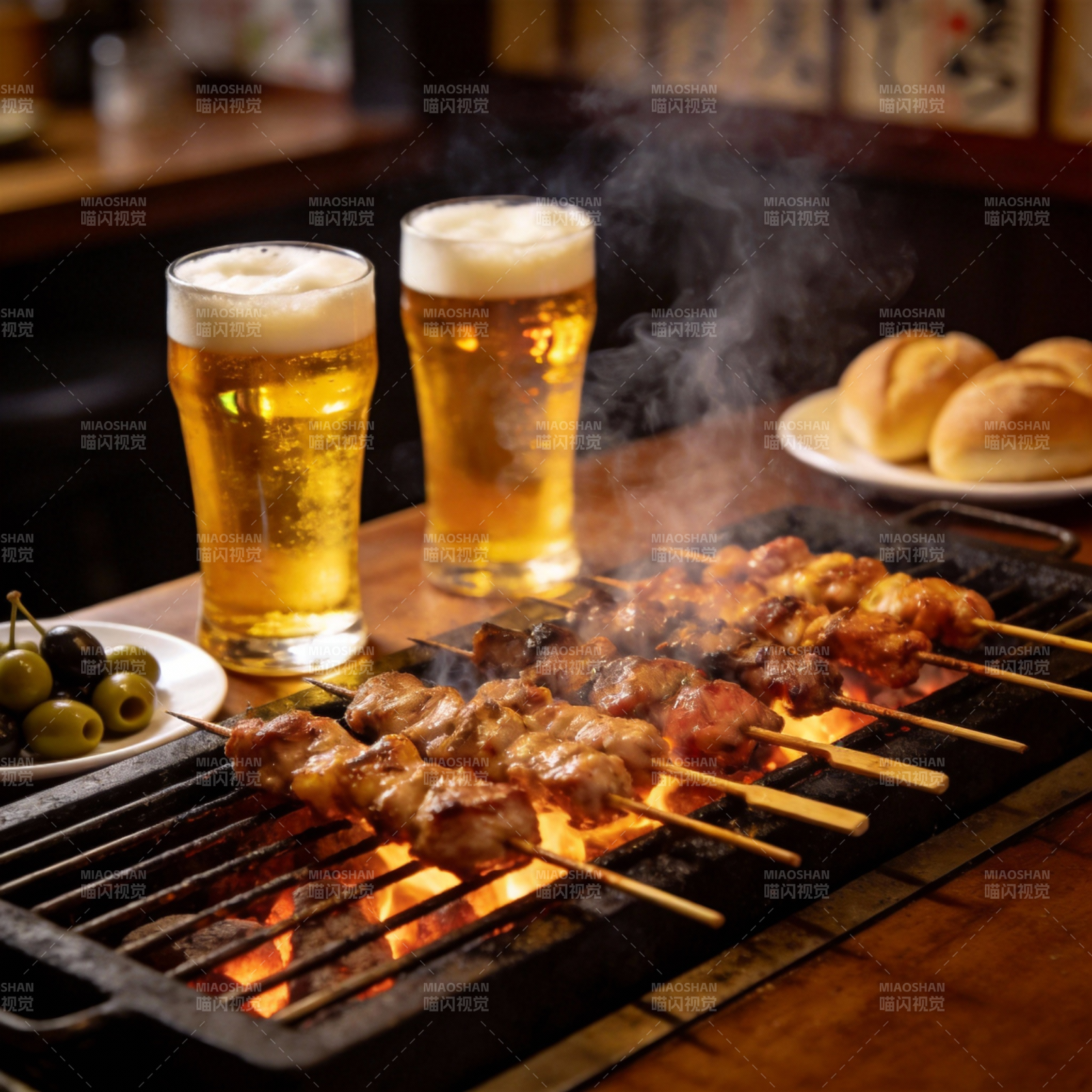 烧烤啤酒飘香图片