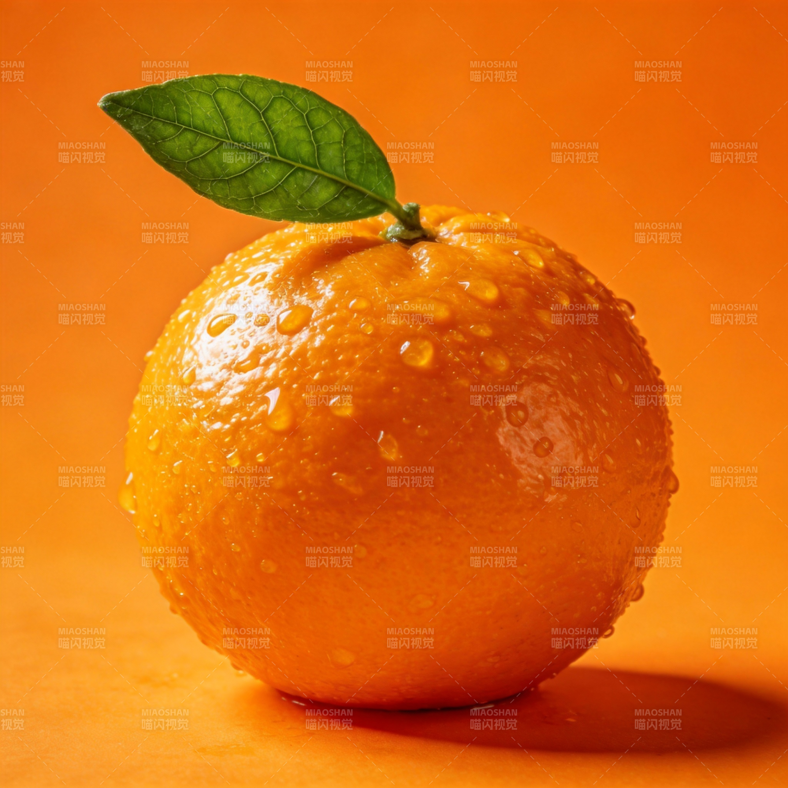 橙子上的水珠图片