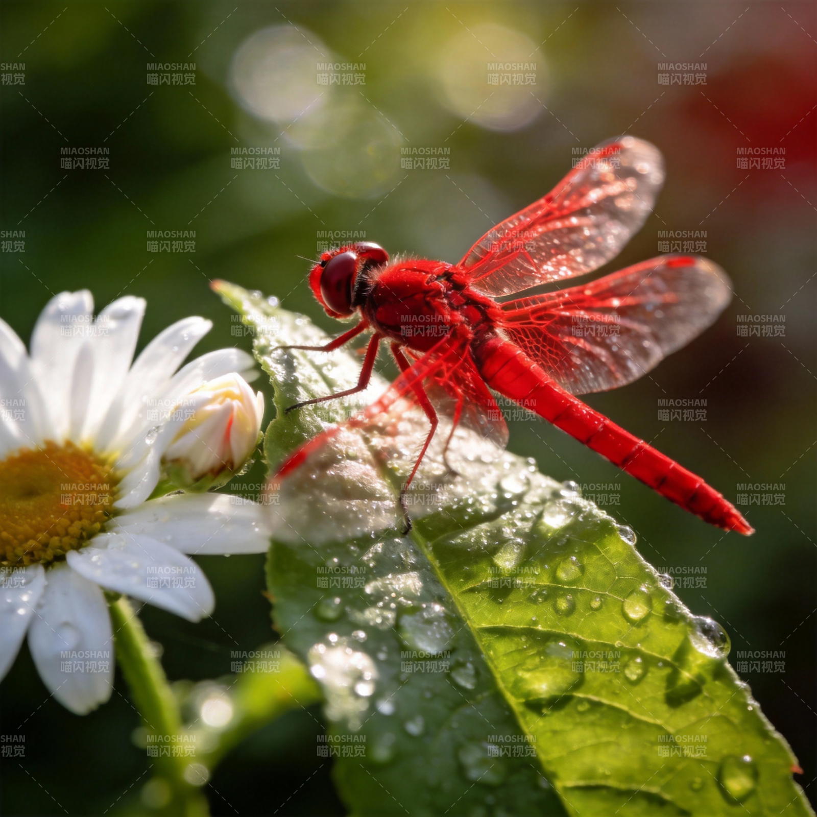 红蜻点水花图片