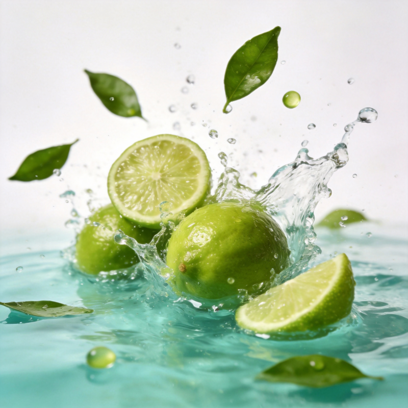 青柠水花飞溅图片