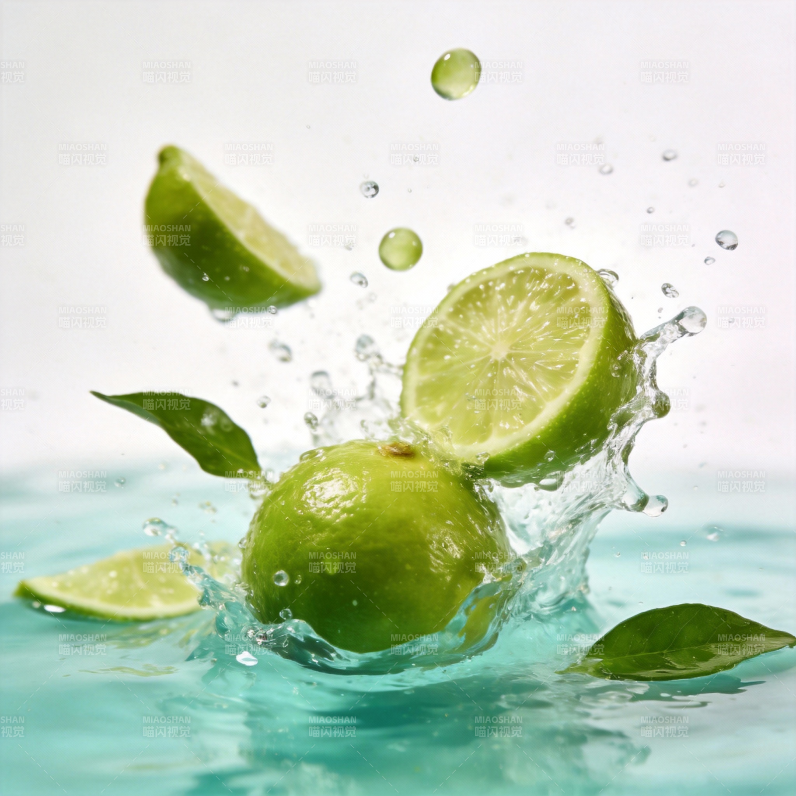 青柠飞溅瞬间图片