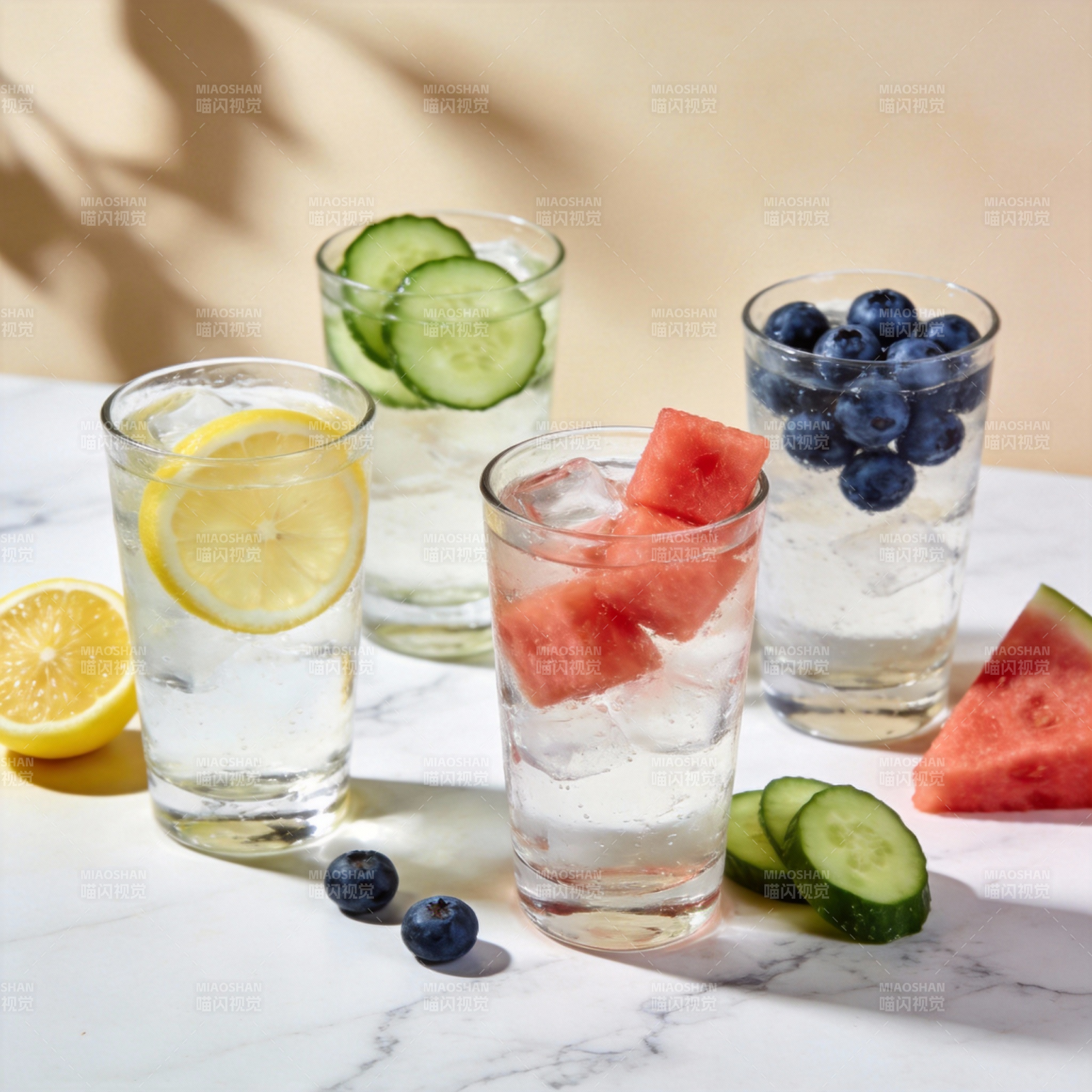 清爽水果冰饮图片