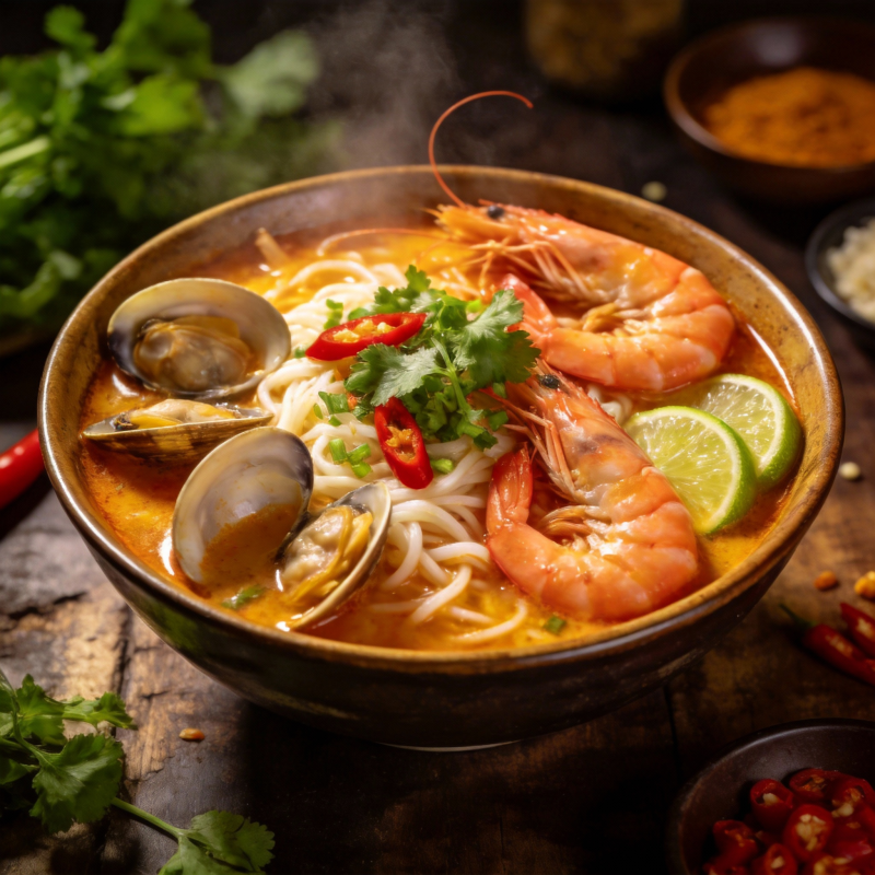 海鲜冬阴功汤图片