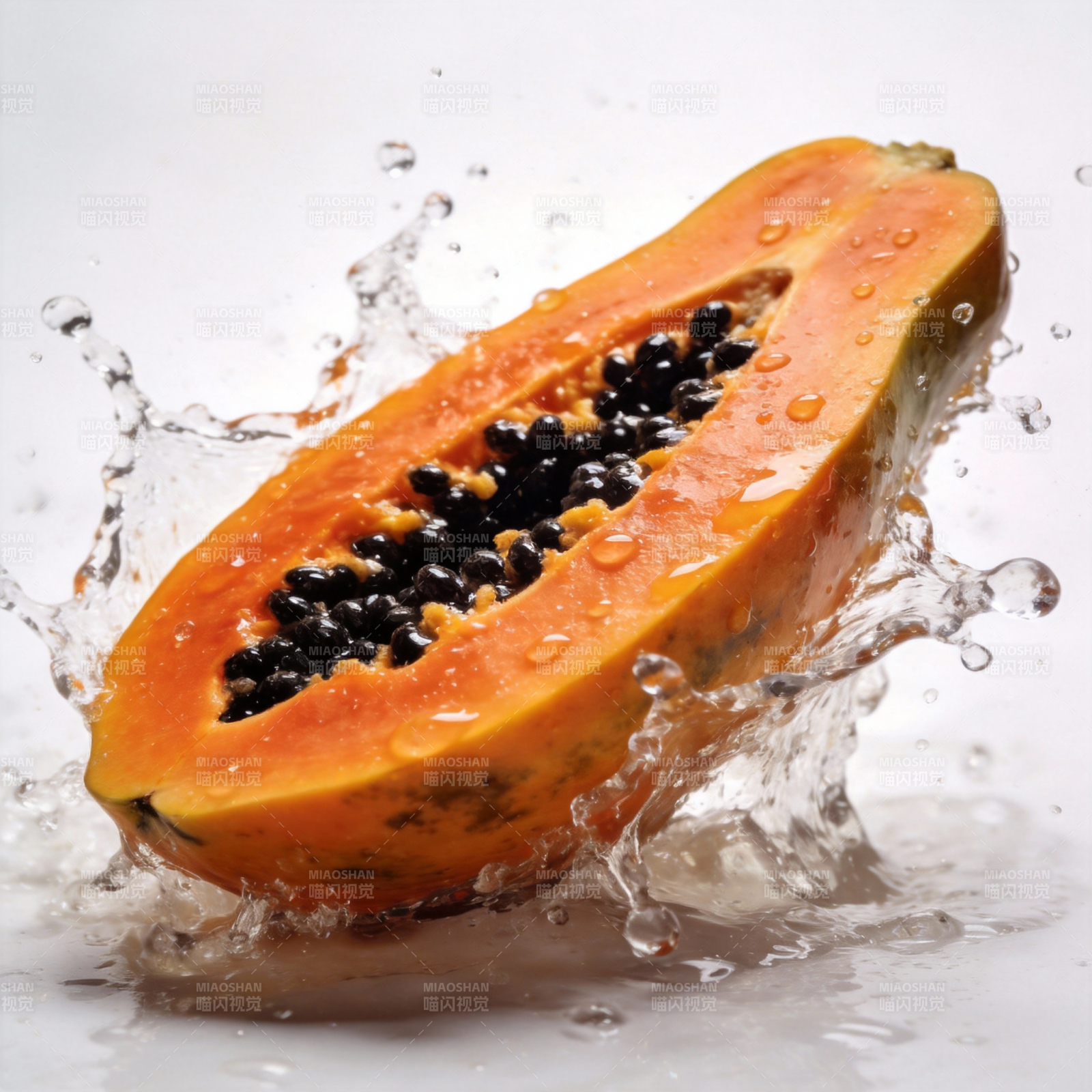 木瓜水花飞溅图片