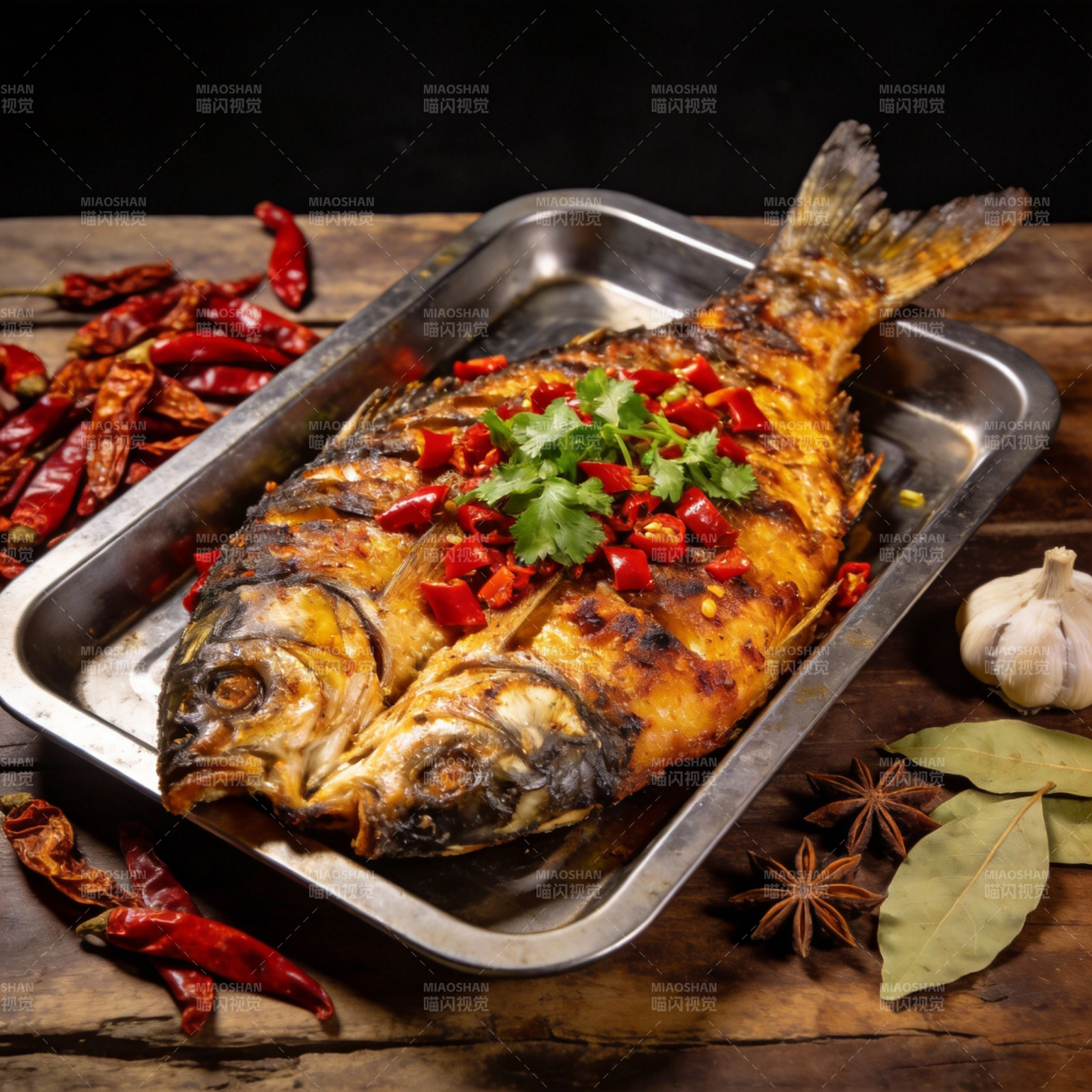 香辣烤鱼图片