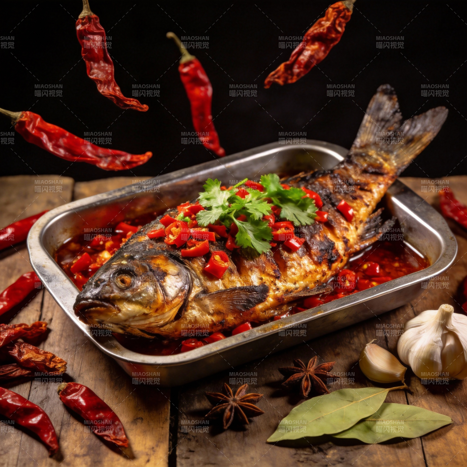 香辣烤鱼图片