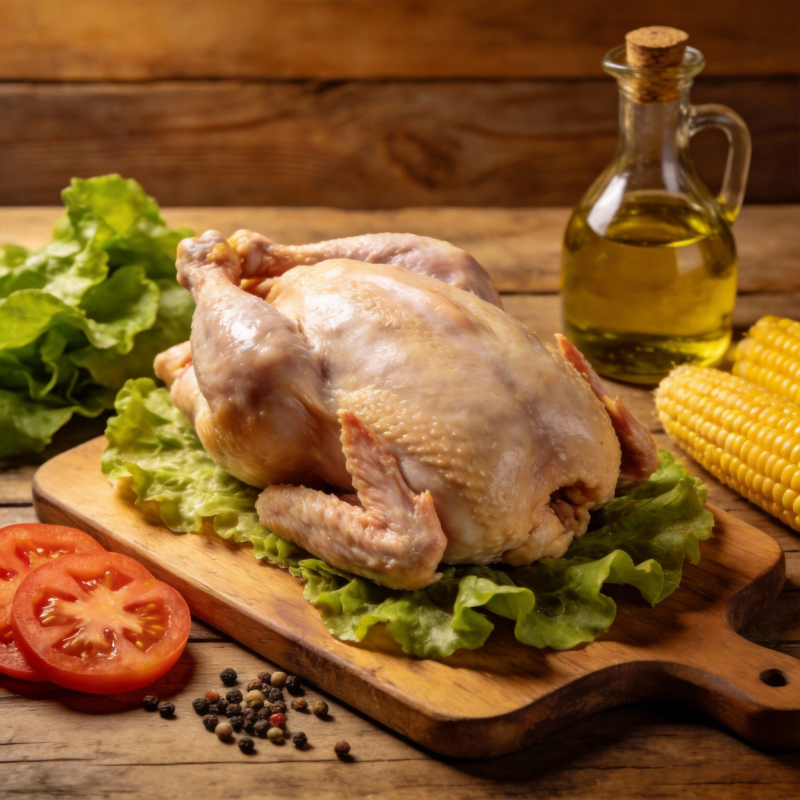 整鸡待烹 鲜香诱人图片