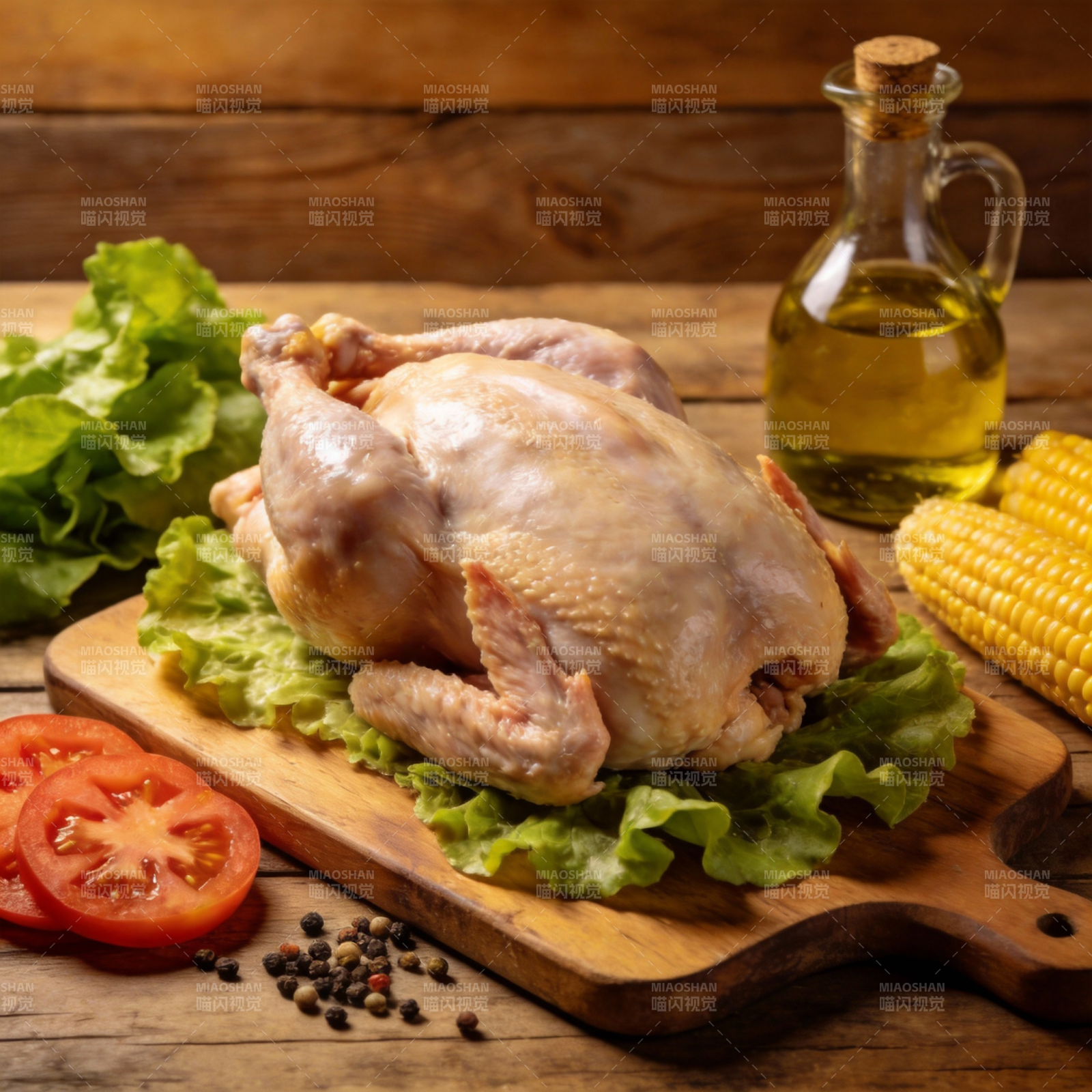 整鸡待烹 鲜香诱人图片