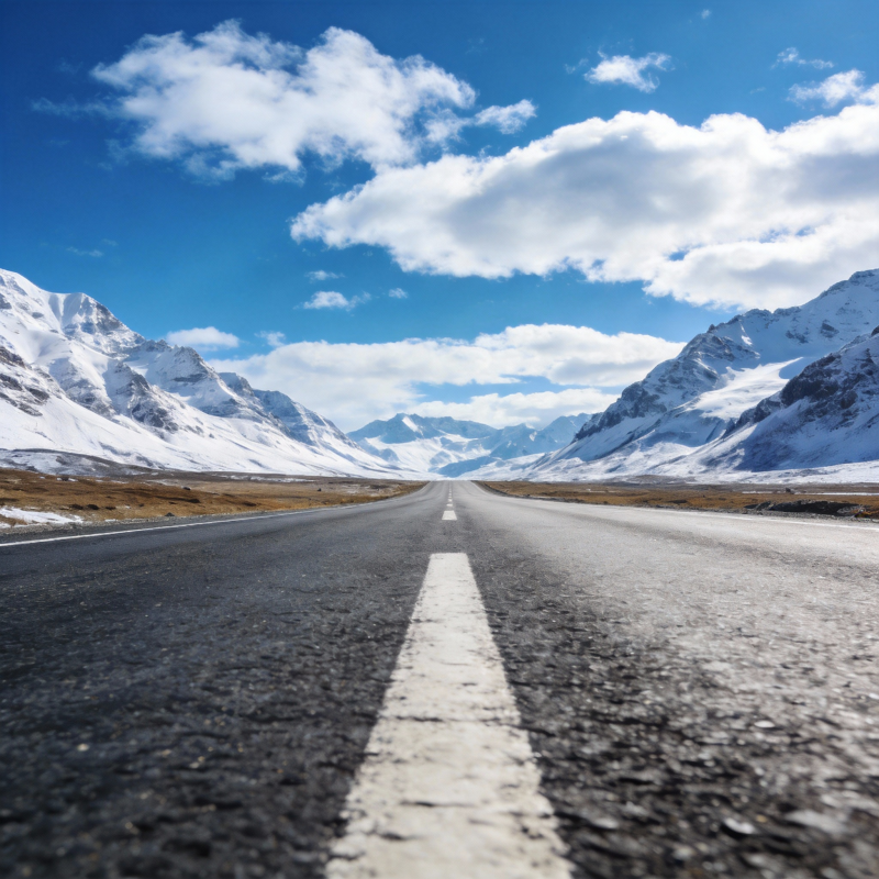 雪山公路图片
