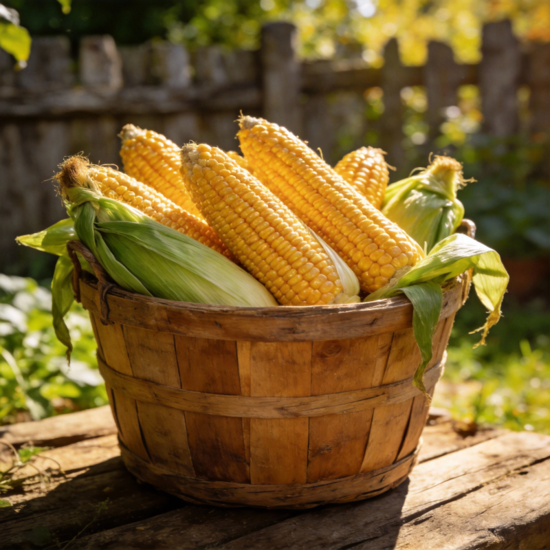 金秋玉米满篮香图片