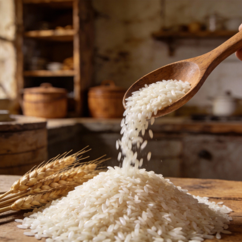 米粒倾泻 香满厨房图片