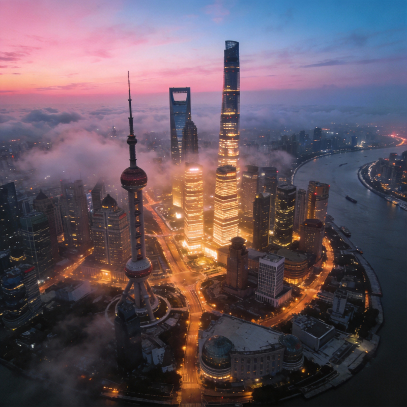 上海夜景璀璨图片