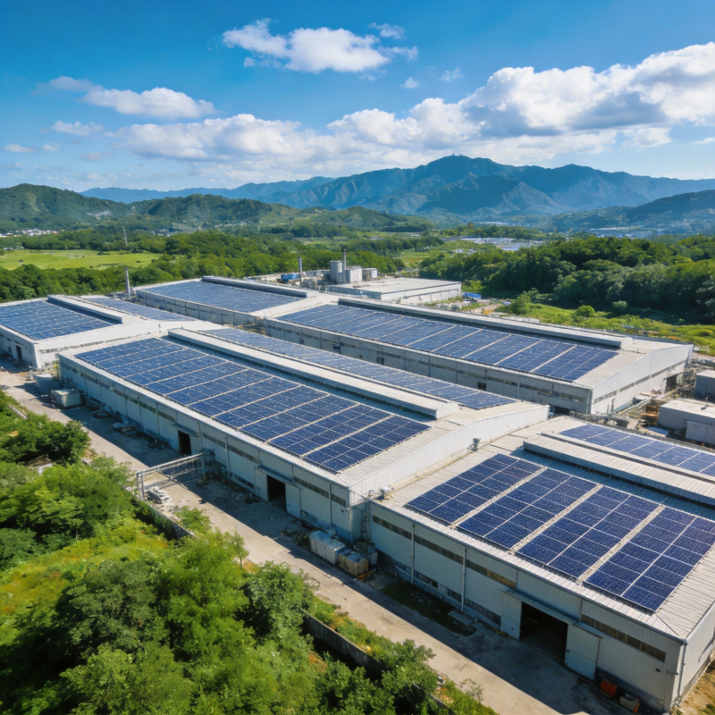 太阳能工厂全景图片