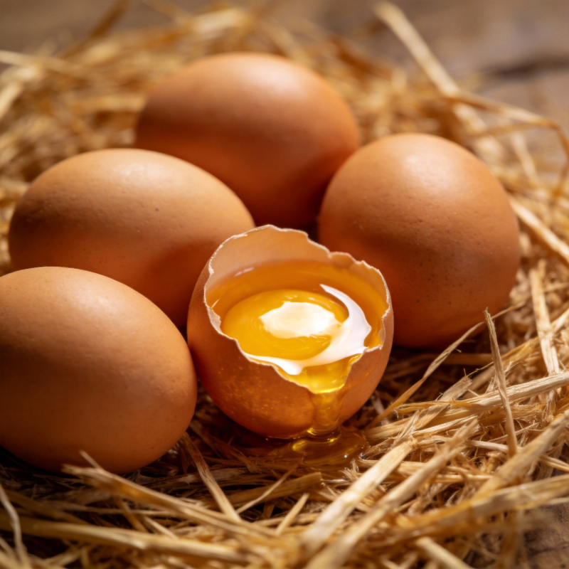 新鲜鸡蛋 蛋黄饱满图片