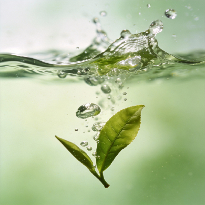 茶叶入水瞬间图片