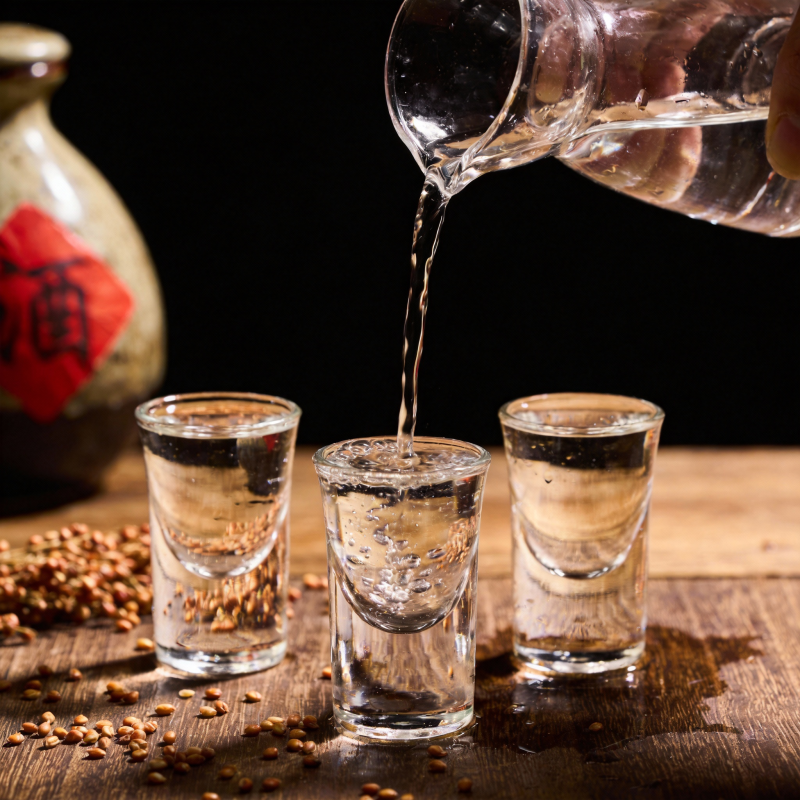 酒入杯中 谷香四溢图片