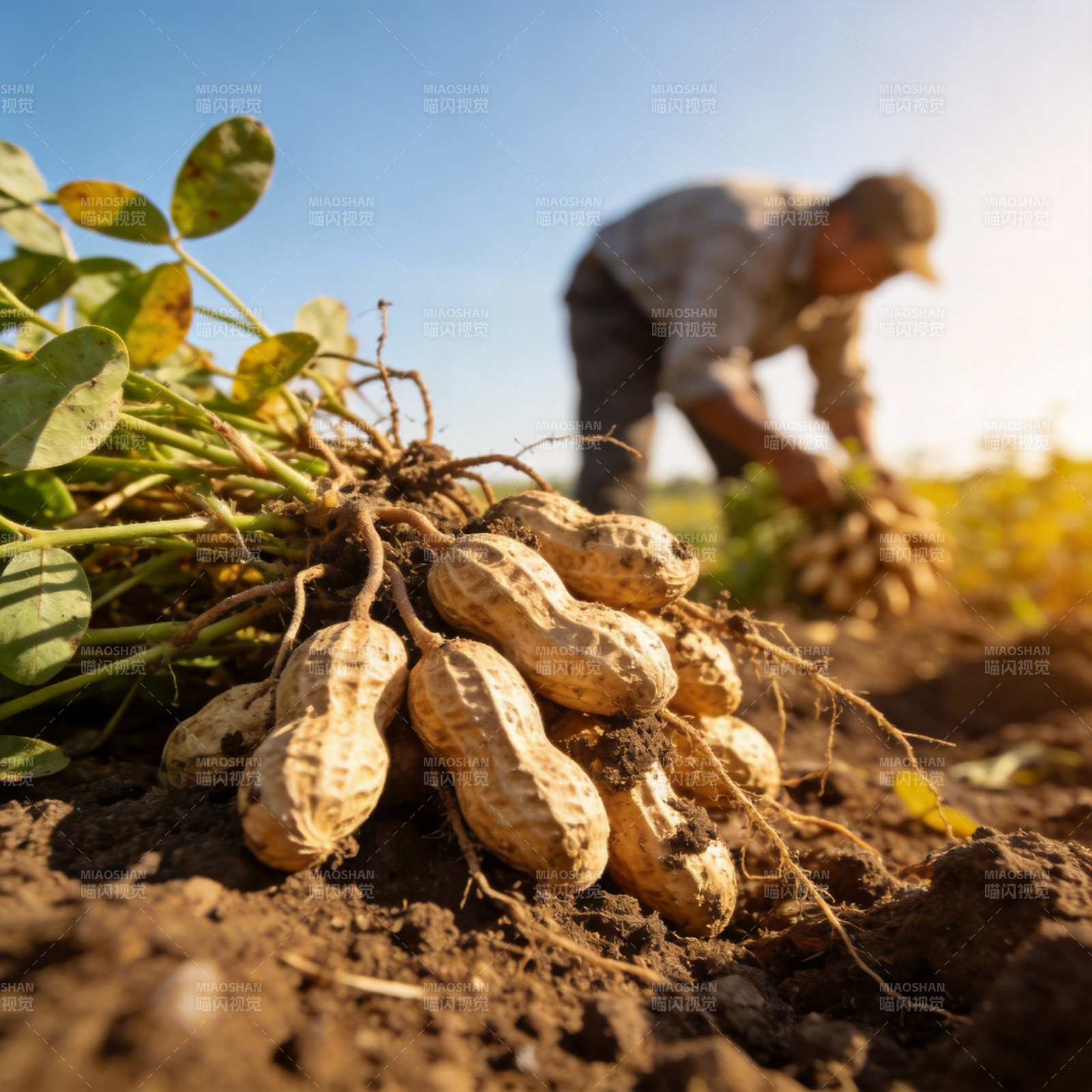 花生丰收图图片