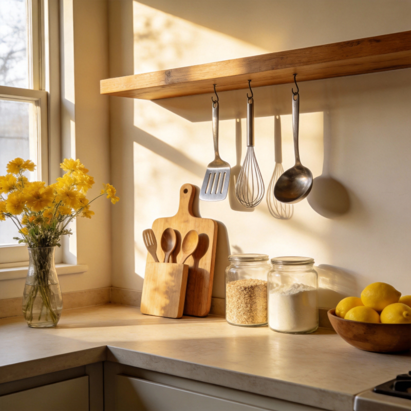 阳光厨房一角图片