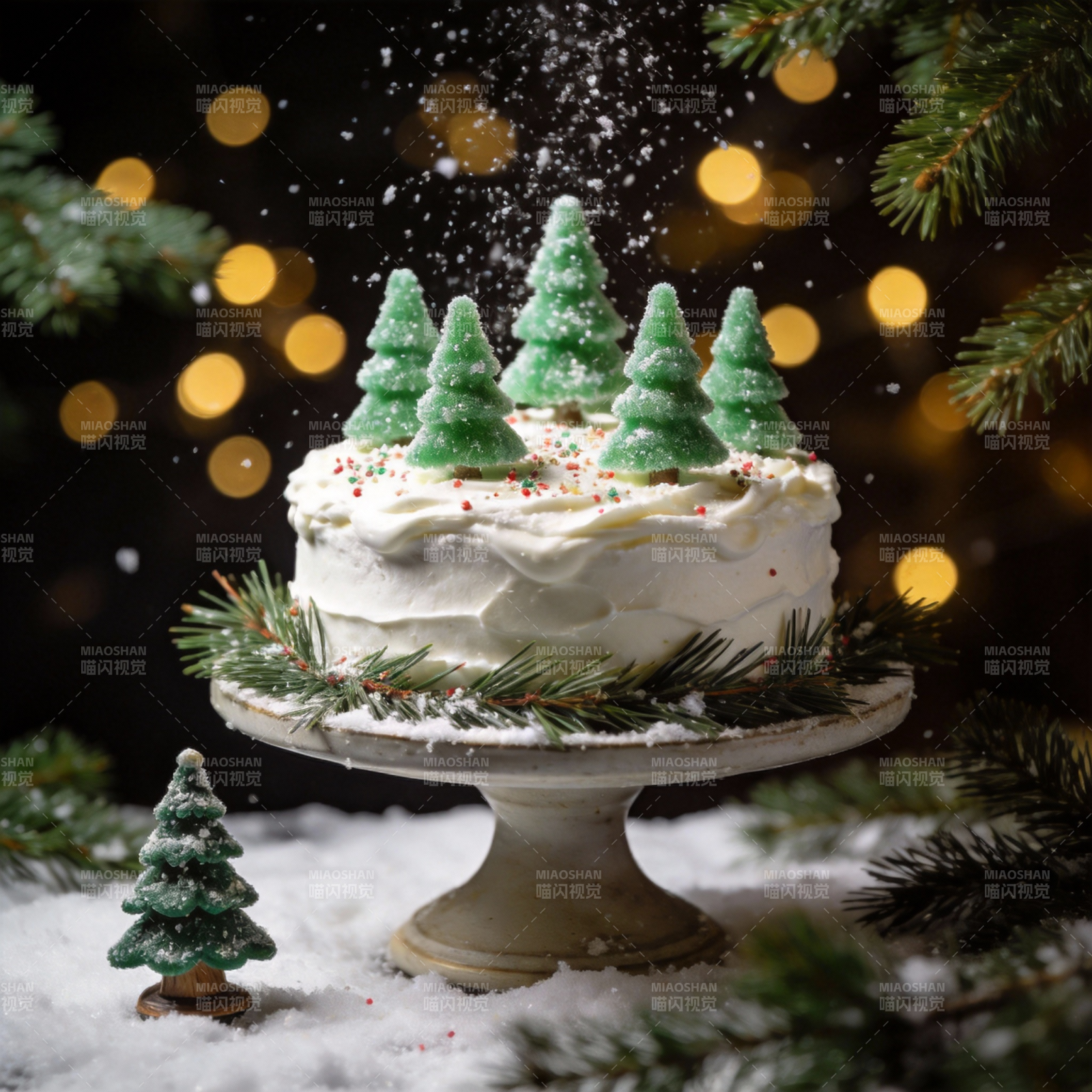 圣诞树蛋糕图片