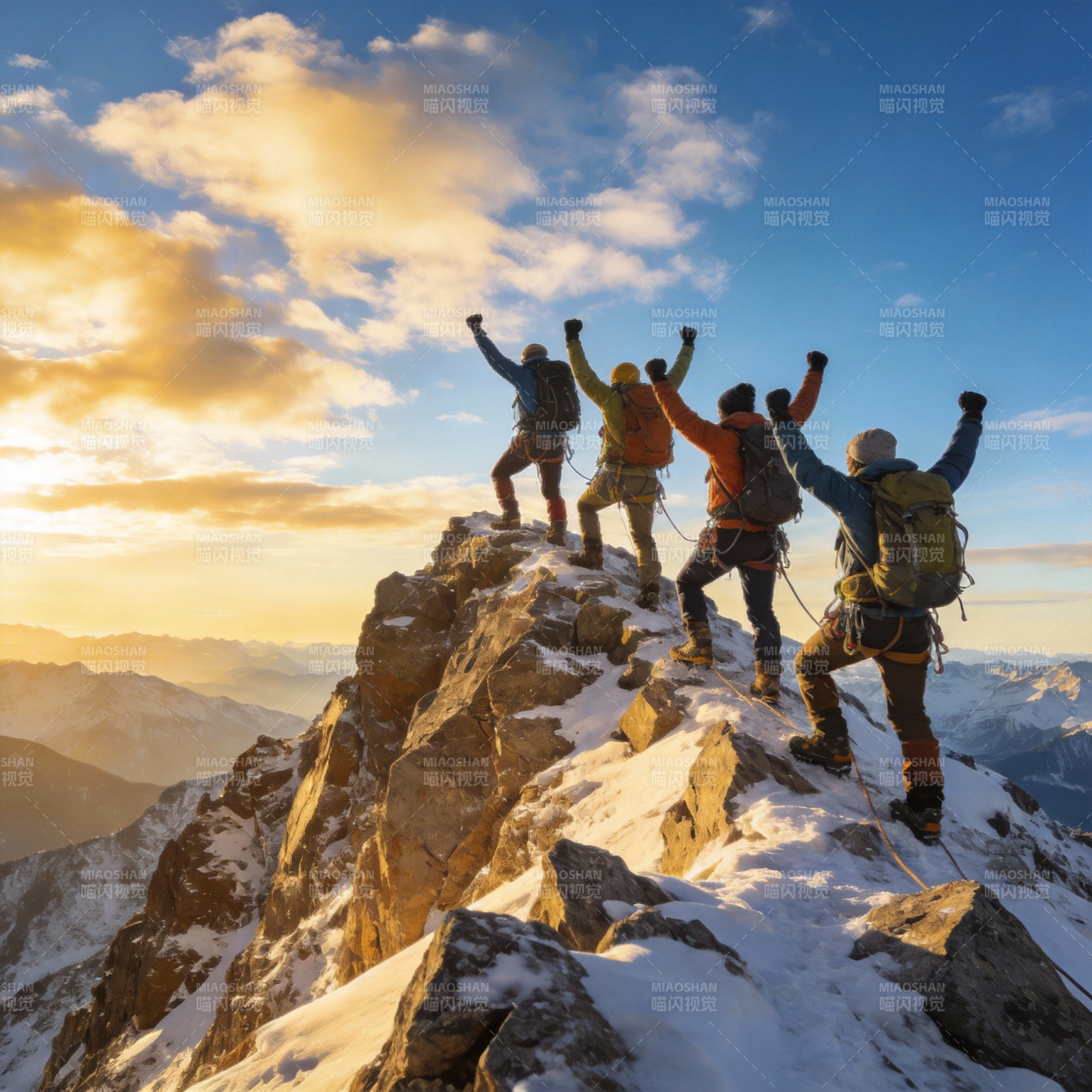 登顶巅峰 共庆胜利图片