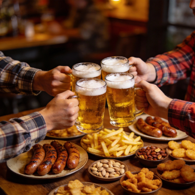 啤酒畅饮 美食相伴图片