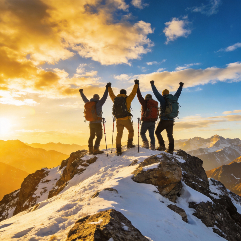 登顶共庆辉煌时刻图片
