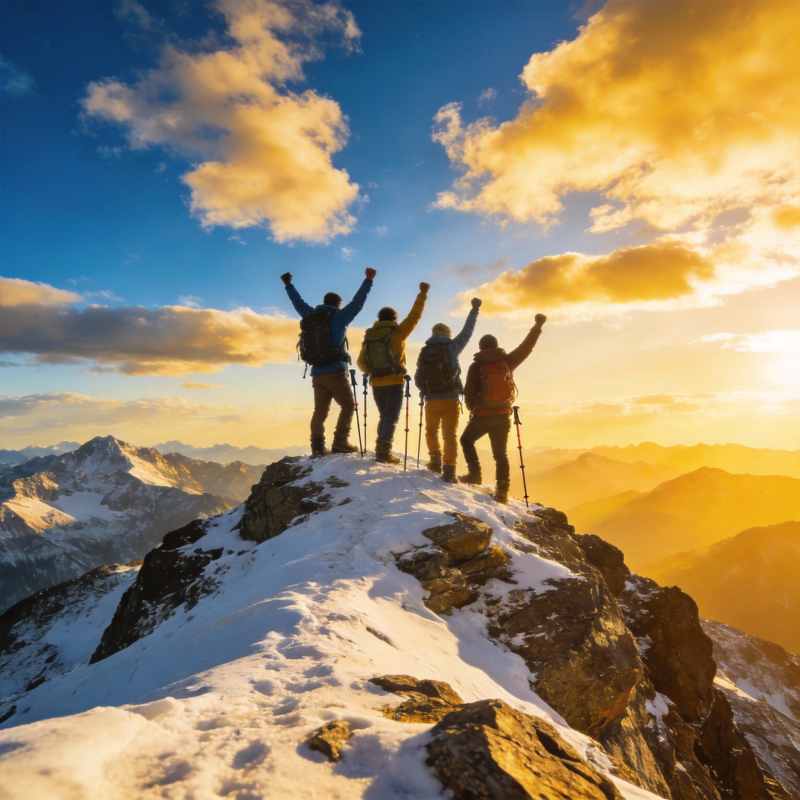 登顶巅峰 共赏日出图片