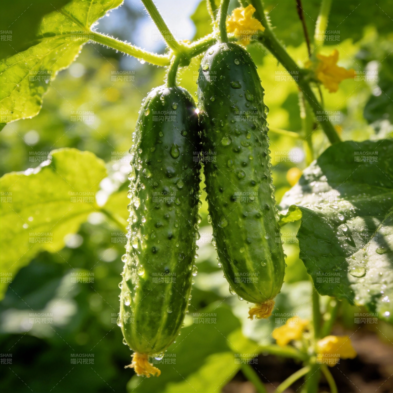 黄瓜挂枝头图片